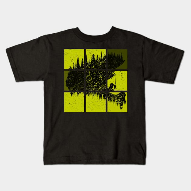 MTB Yella Art Kids T-Shirt by OneRedFox